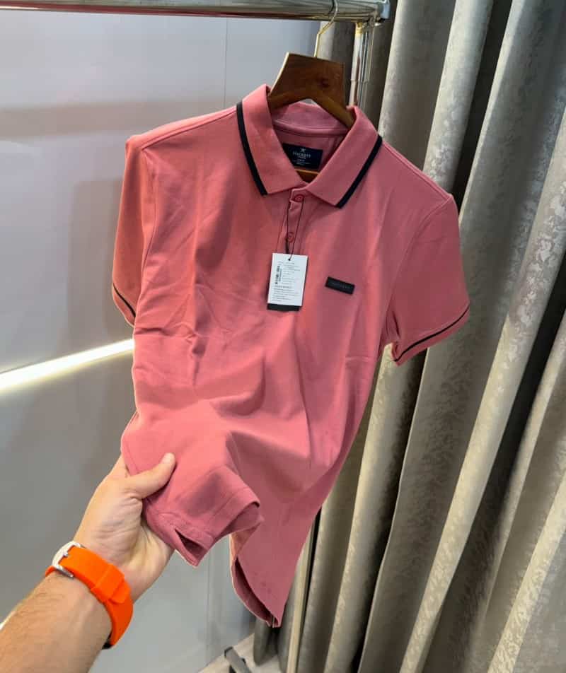 Hacket Peach Logo Print Classic Polo T-Shirt