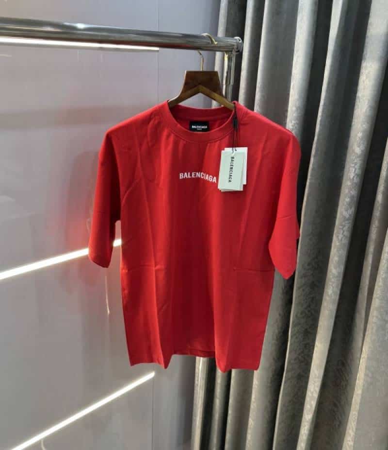 Balenciaga Red Back Print Designer Imported Oversized T-Shirt