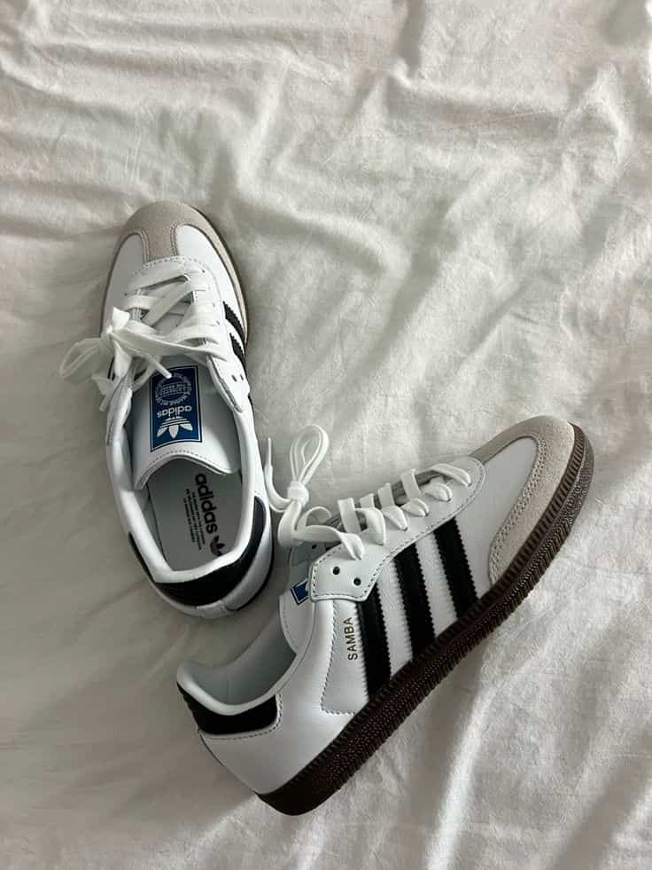 adidas samba white black fix