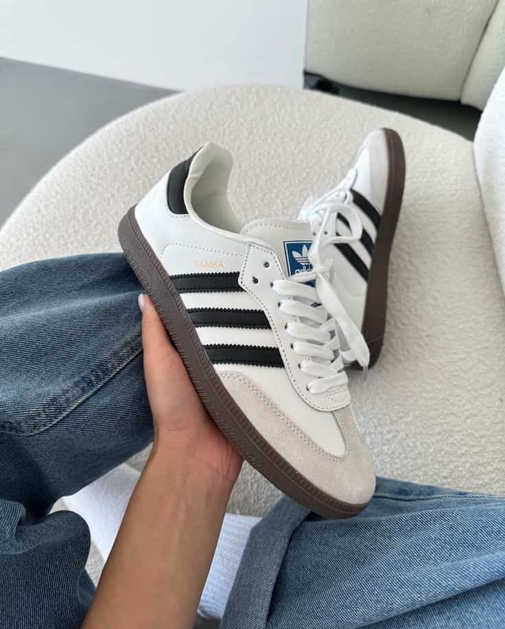 adidas samba white black fix
