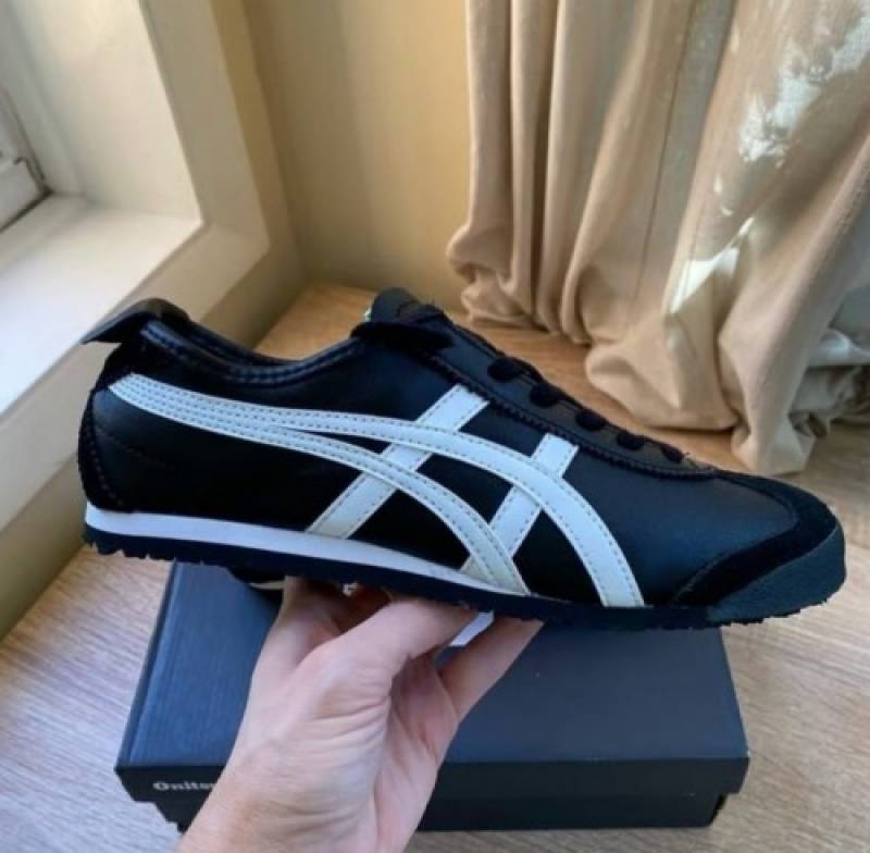 Onitsuka Tiger MEXICO 66 BLACK White Women 1st Leather Quality Fixx