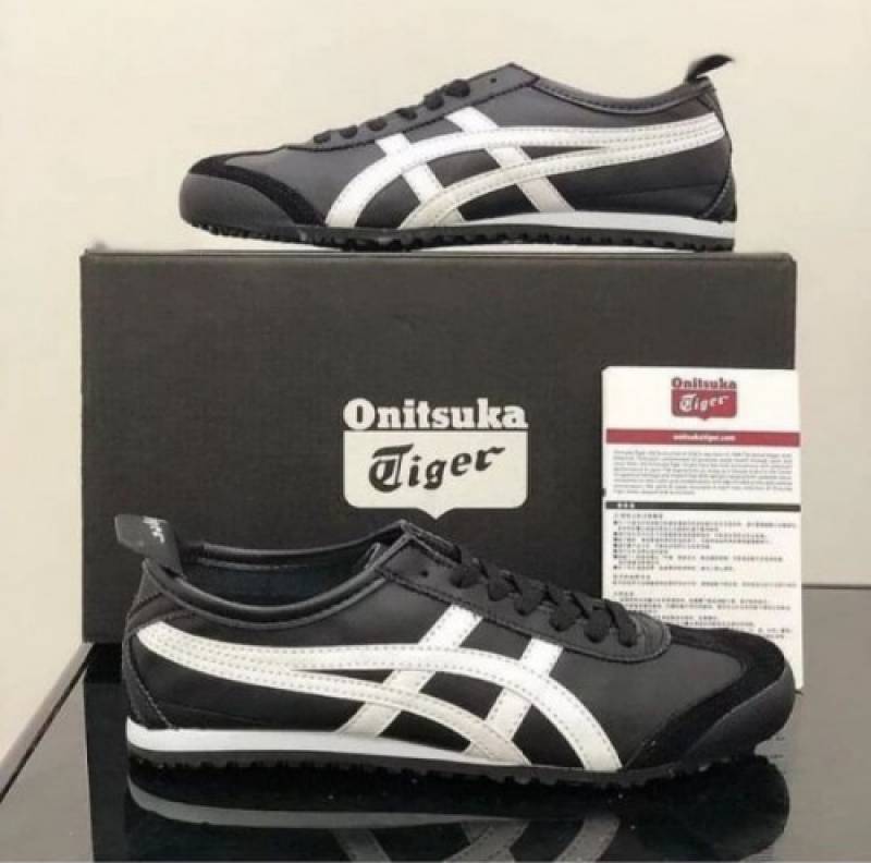 Onitsuka Tiger MEXICO 66 BLACK White Women 1st Leather Quality Fixx