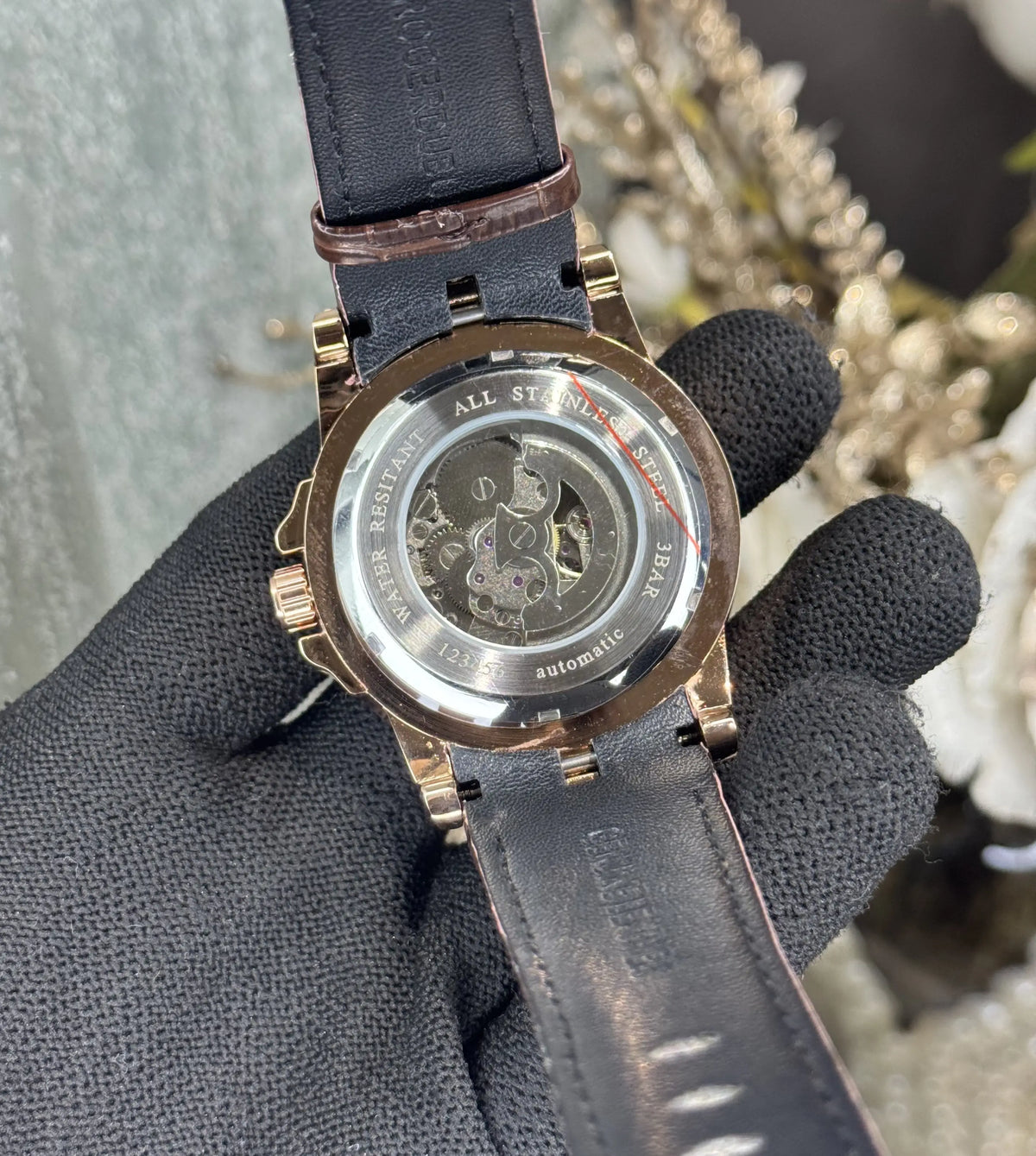 Roger Dubuis E_xcalibur Copper Brown Leather Strap Automatic Watch