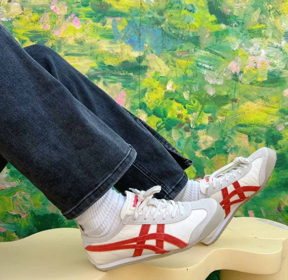 Onitsuka Tiger Mexico 66 VIN Beige  White  Red  7A Premium Sneakers D-2068
