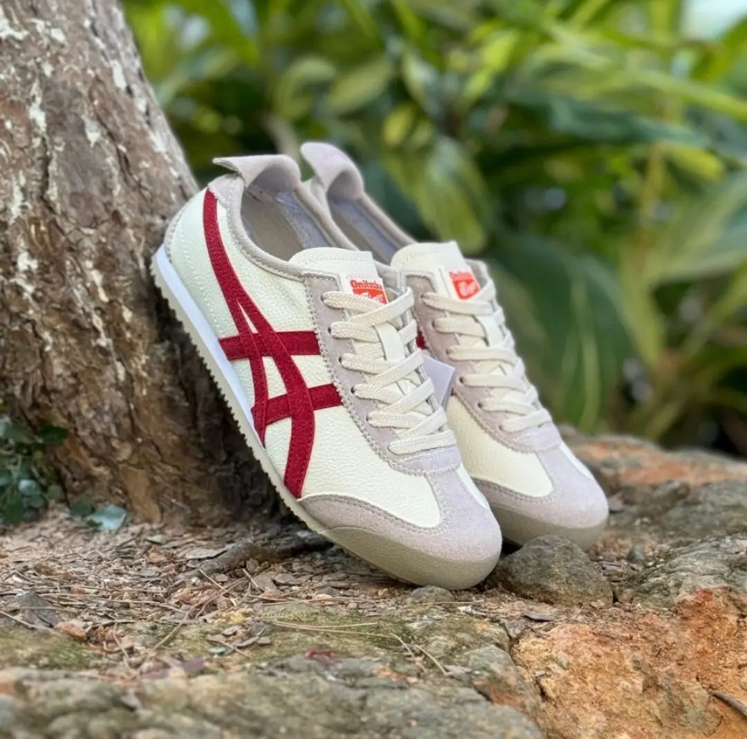 Onitsuka Tiger Mexico 66 VIN Beige  White  Red  7A Premium Sneakers D-2068