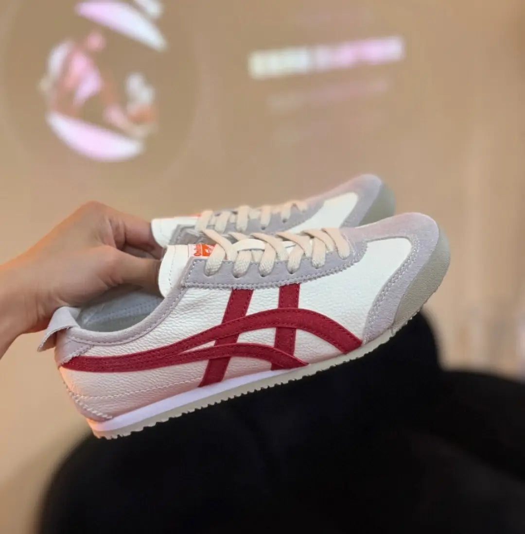 Onitsuka Tiger Mexico 66 VIN Beige  White  Red  7A Premium Sneakers D-2068