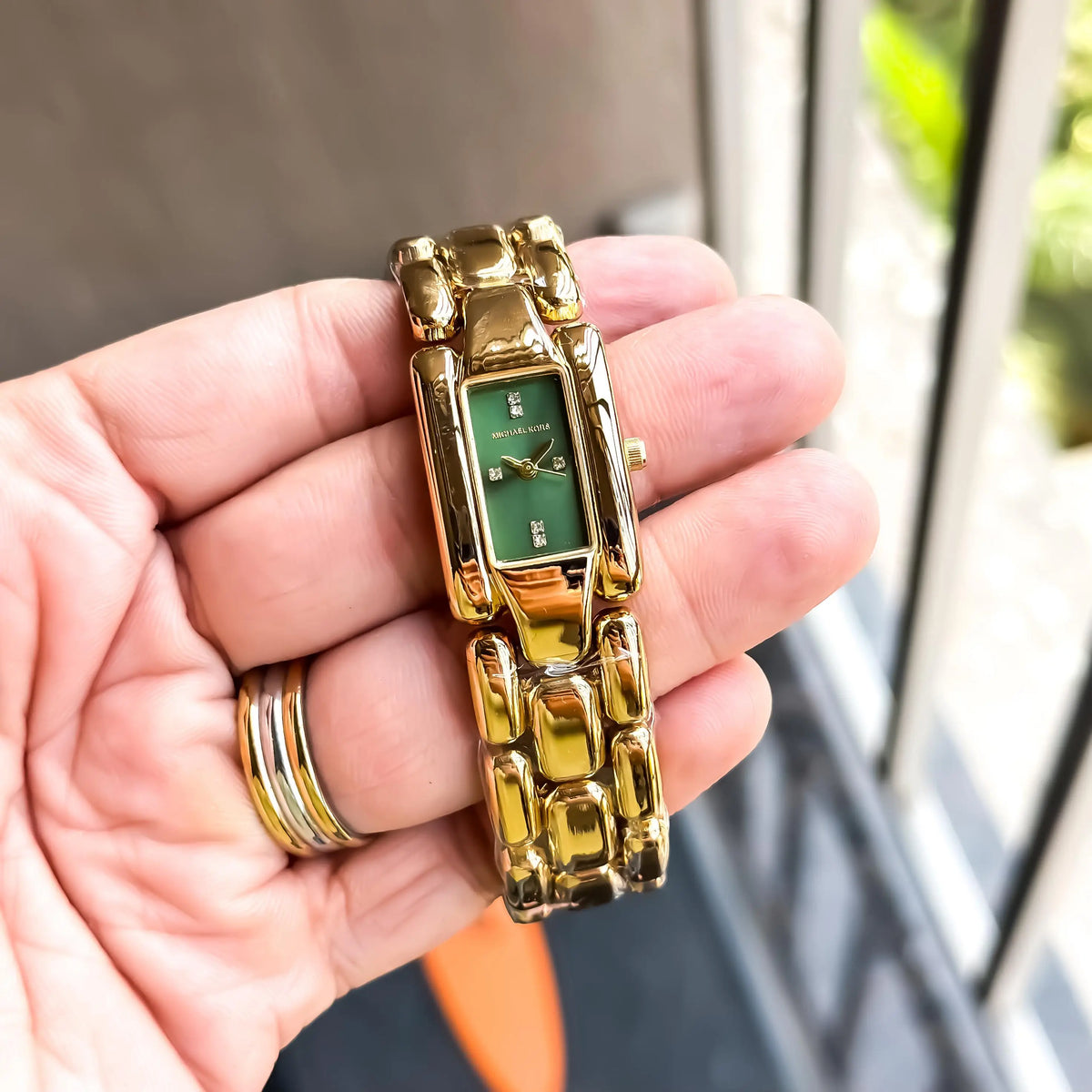 MICHAELKORS_LADIES_GOLD_GREEN