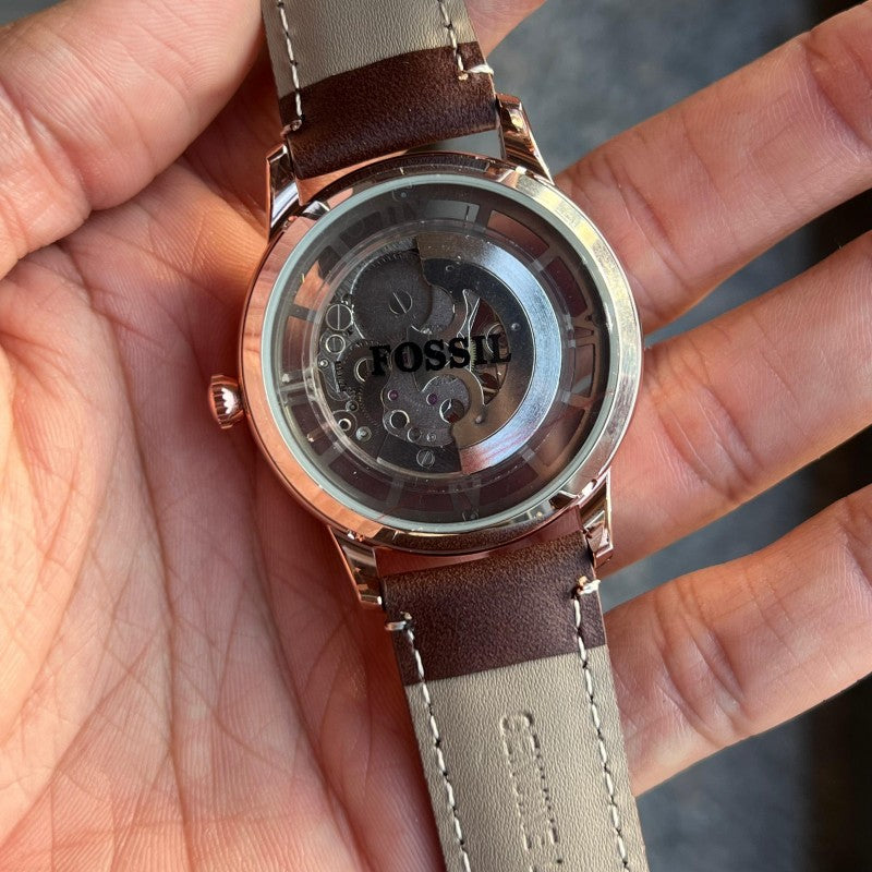 Fossi l Townsman Rose Brown Automatic