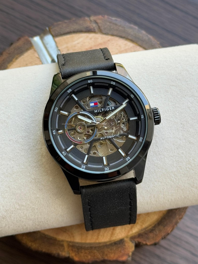 Tommy Hilfige r Automatic Full Black Leather