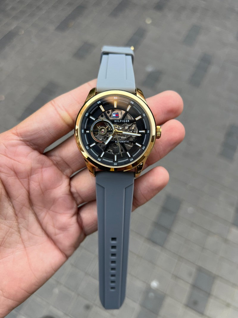 Tommy Hilfige r Automatic grey gold
