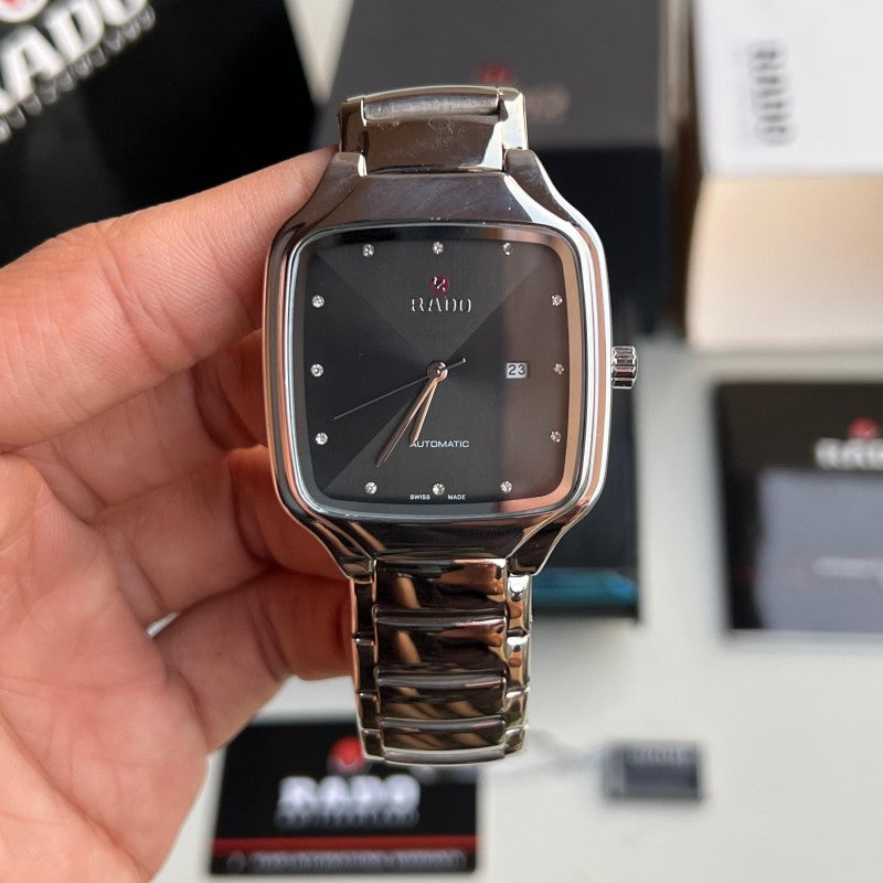 Rad o True Square Silver Black Quartz