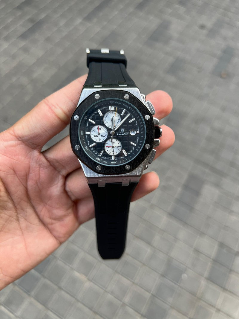 Audemars Pigue t Silver Black Chronograph