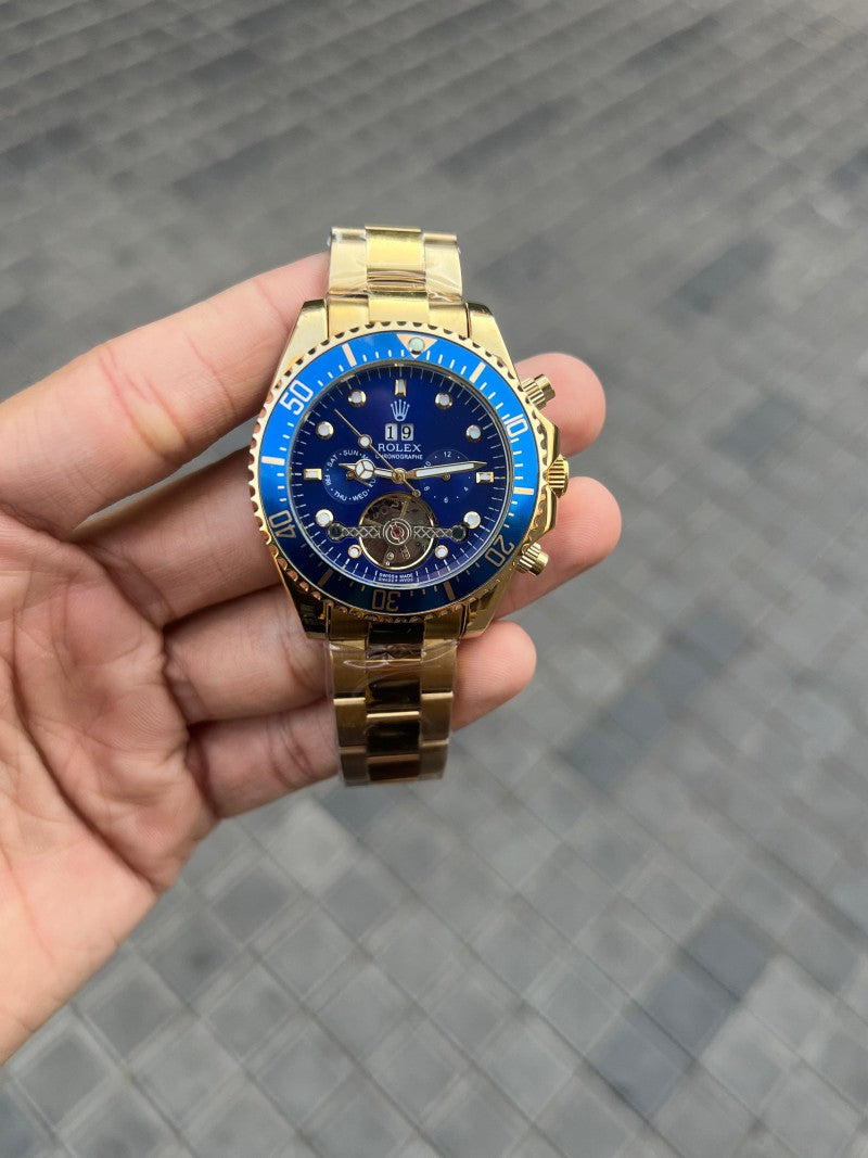 Role x Submarine automatic Gold Blue