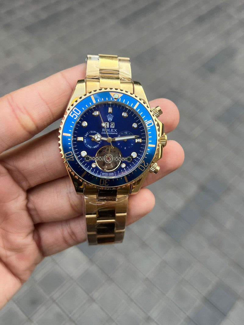 Role x Submarine automatic Gold Blue