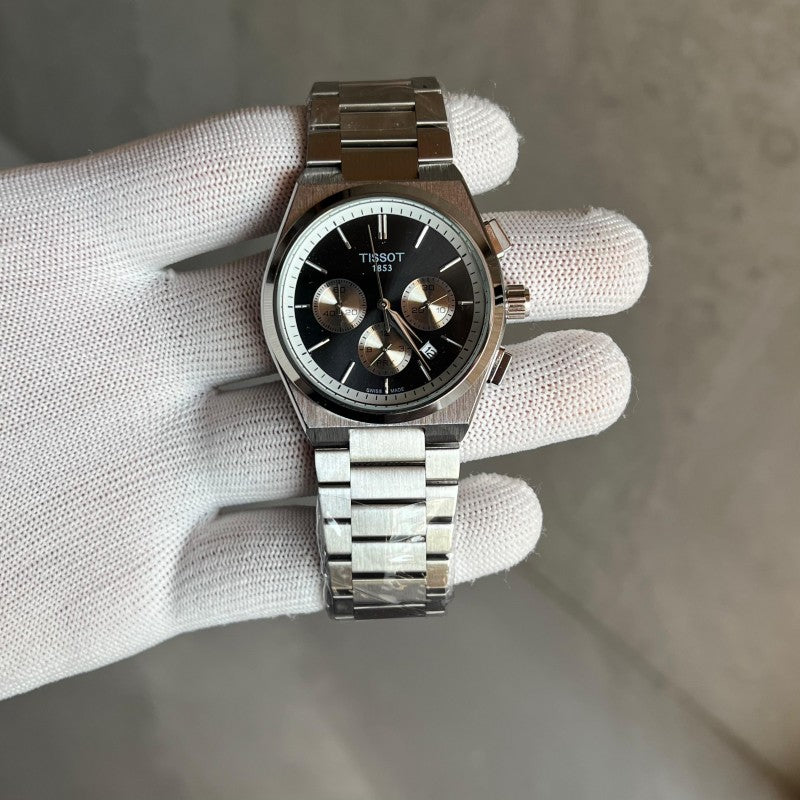 Tisso t PRX Chronograph Silver Black