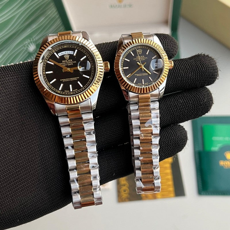 Role x Couple Two Tone Black Dial