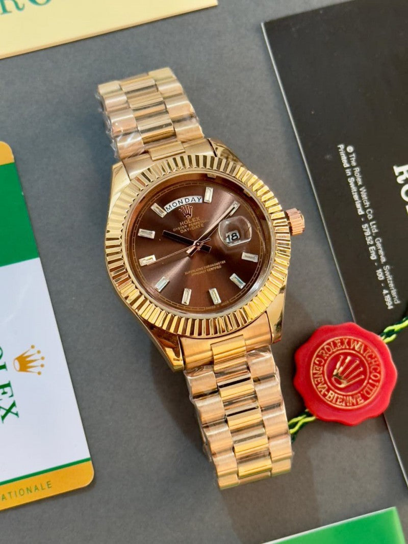 Role x Daydate Brown Dial