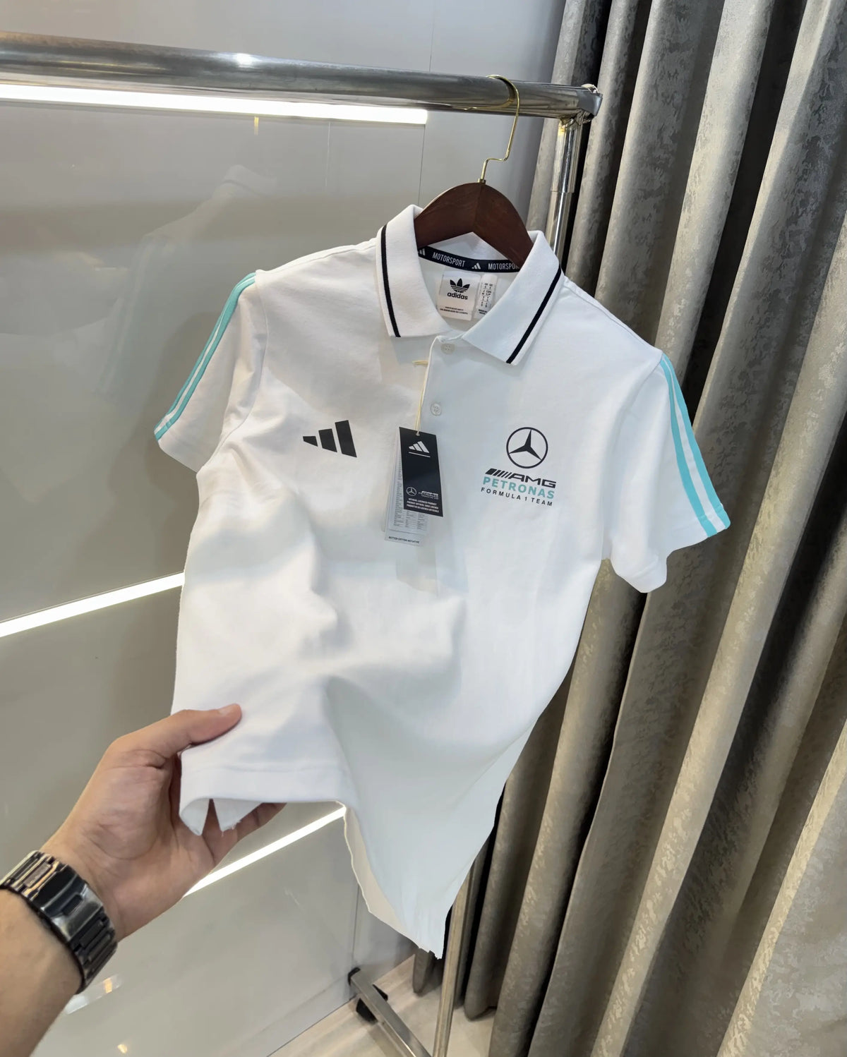 Copy Adida s White Premium Polo T-shirt