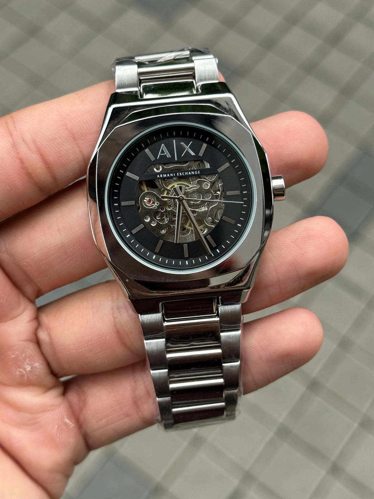 Arman i Exchange Skeleton Square Open Machine Silver Black 