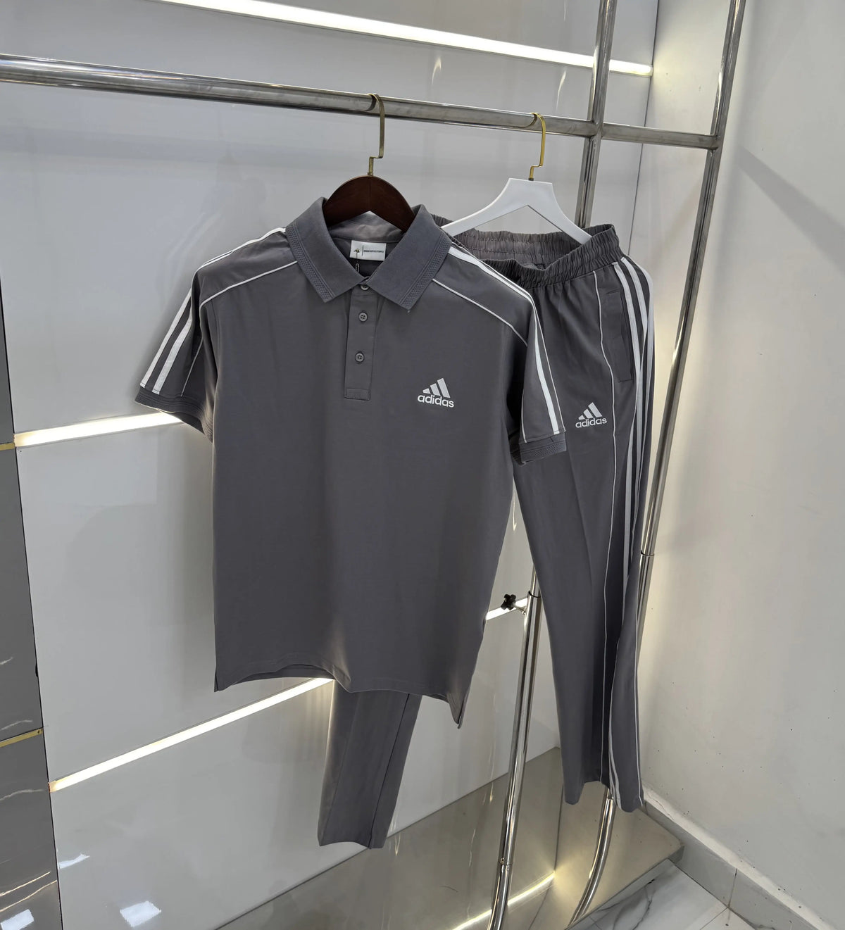  Adida s Grey Logo Work Premium Tracksuit