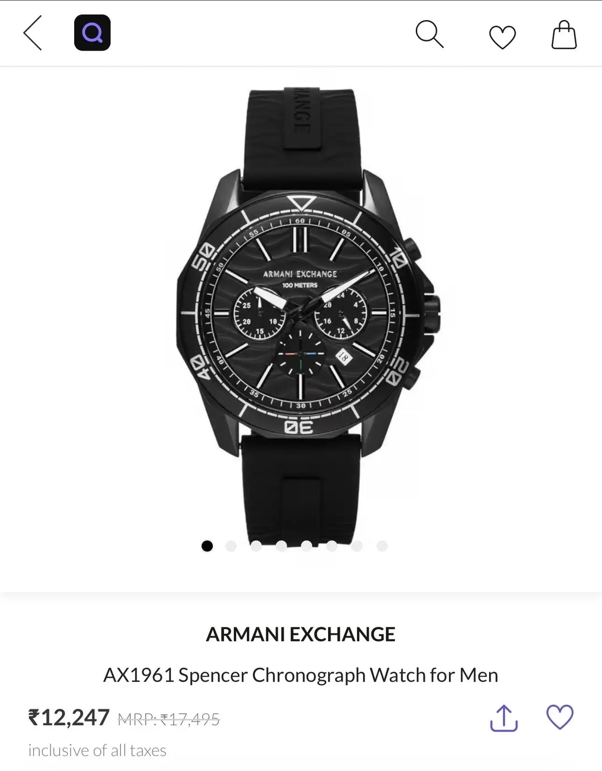 Arman i Exchange Spencer All Black Premium Chronograph Watch