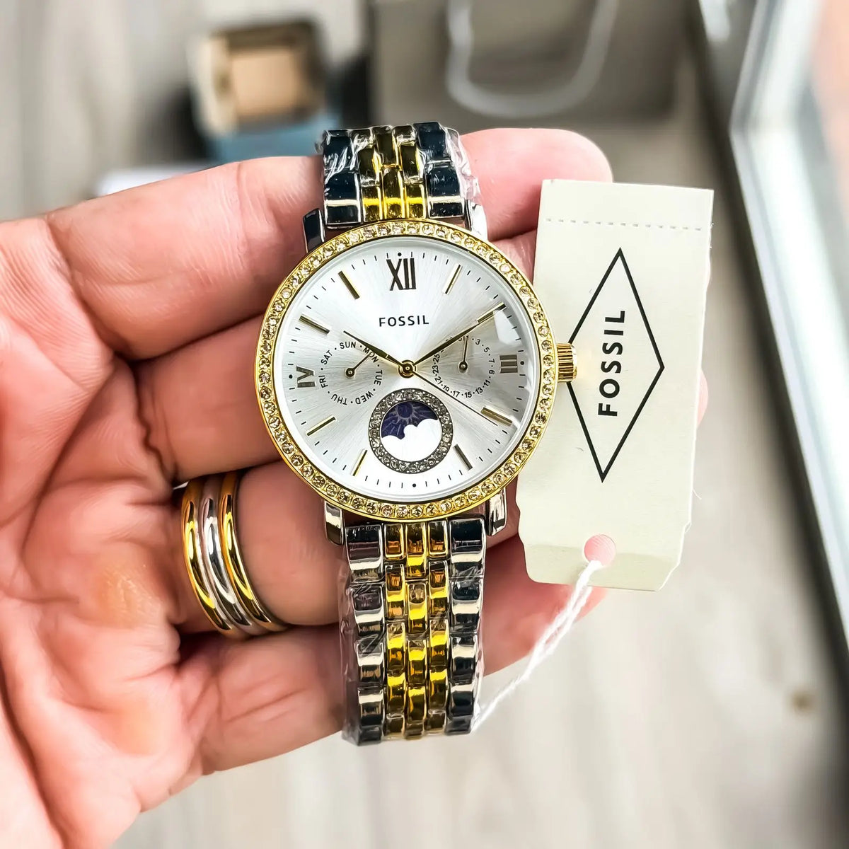 FOSSIL_LADIES_GOLD_TT_WHITE