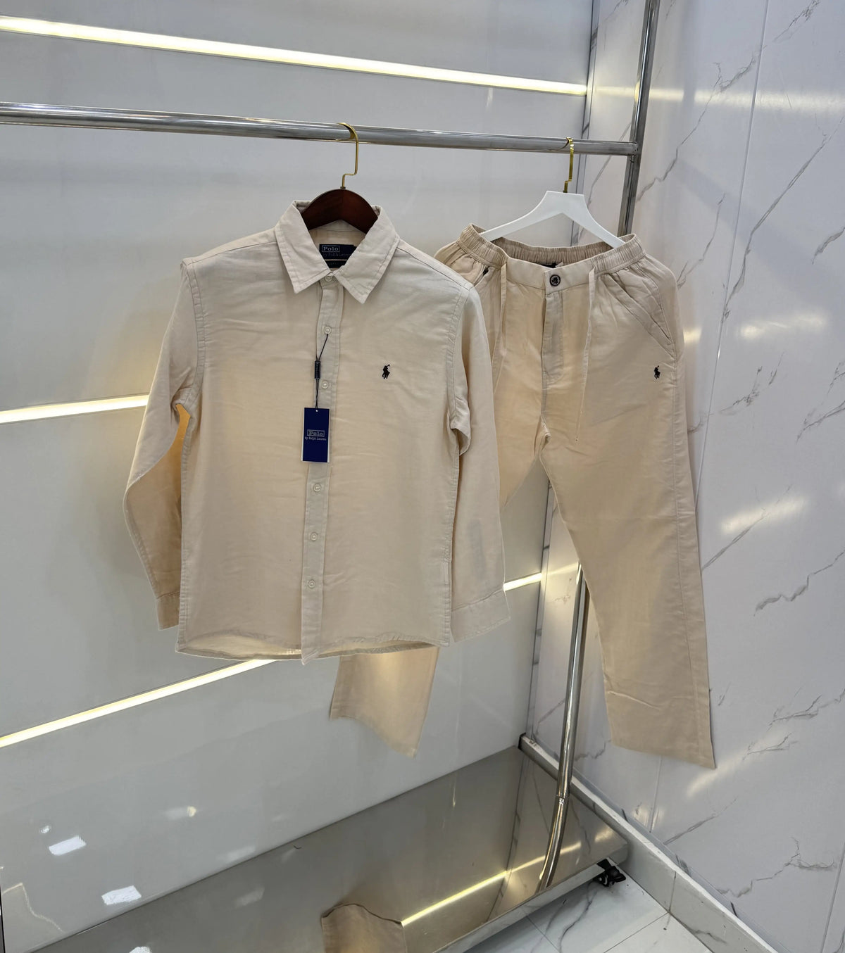 Ralph  Lauren Cream Logo Work Premium Tracksuit