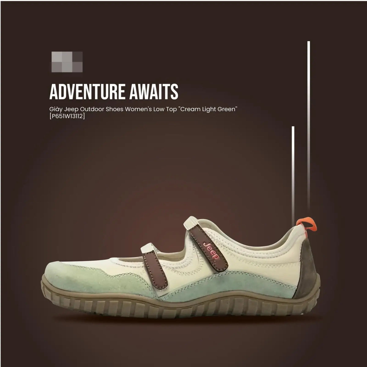 Jeep Outdoor Shoes Womens Low Top Cream Light Green For Girls D-2110