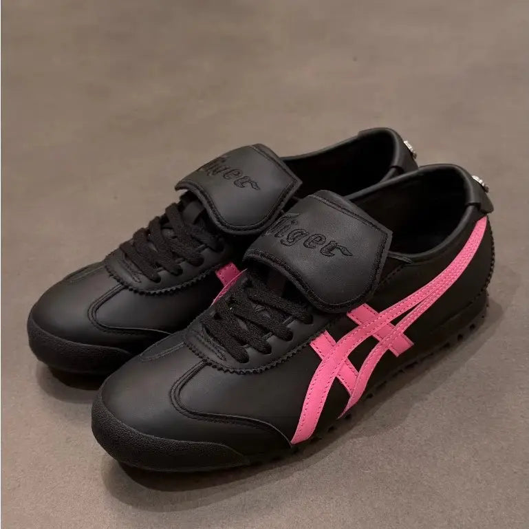 Onitsuka Tiger Mexico 66 Golf Black Blossom Pink 7A Premium Sneakers Girls D-2115