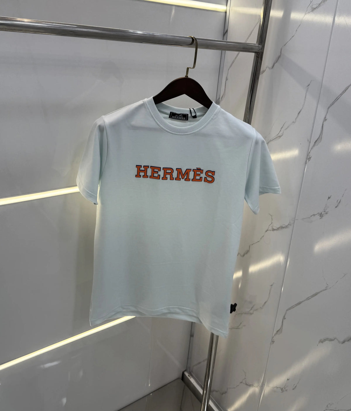 Herme s Sky Blue Logo Work Premium T-Shirt