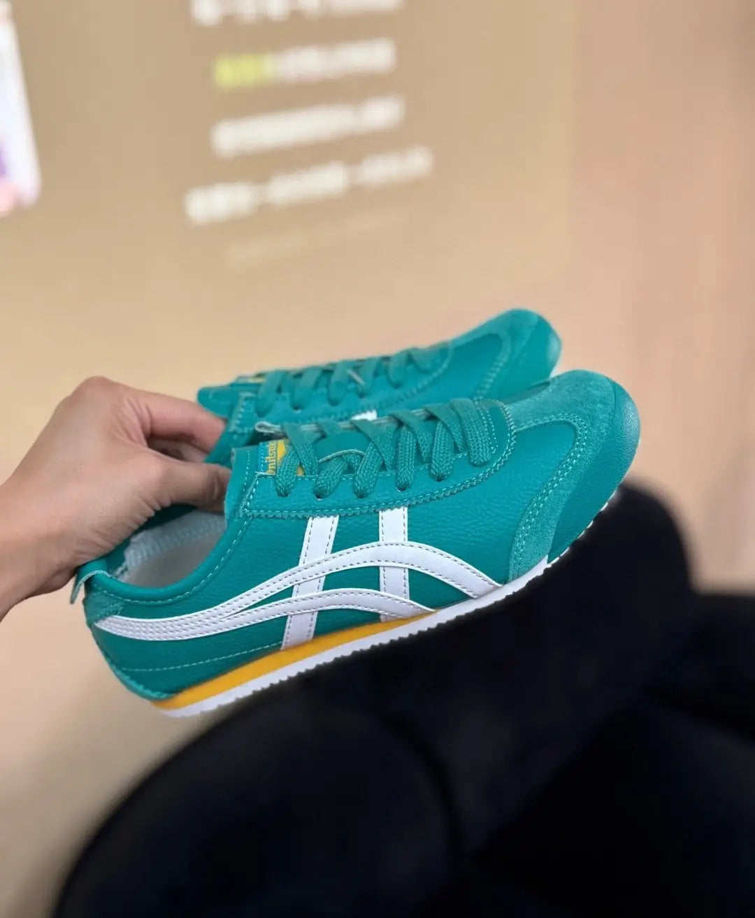 Onitsuka Tiger Mexico 66 Green White Yellow 7A Premium Unisex Sneakers D-2134