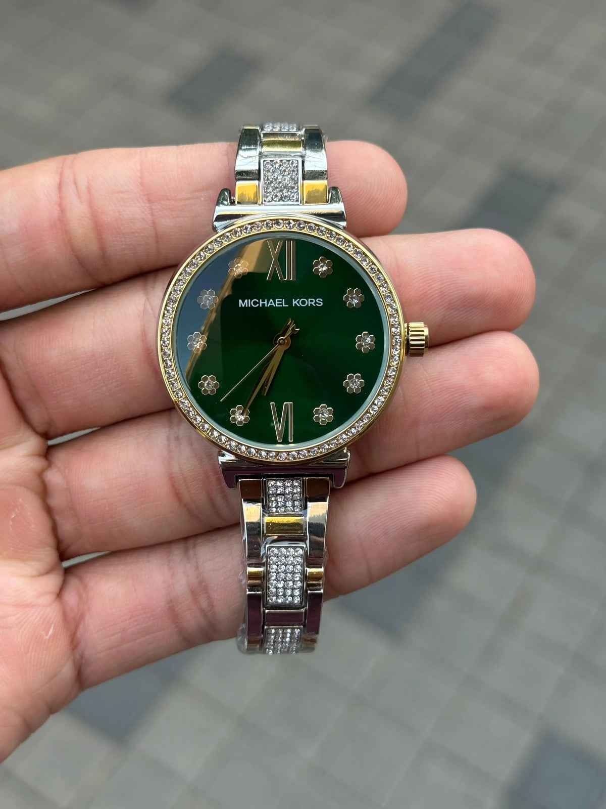 Michael Kor_s Gold Two Tone Green Women's 