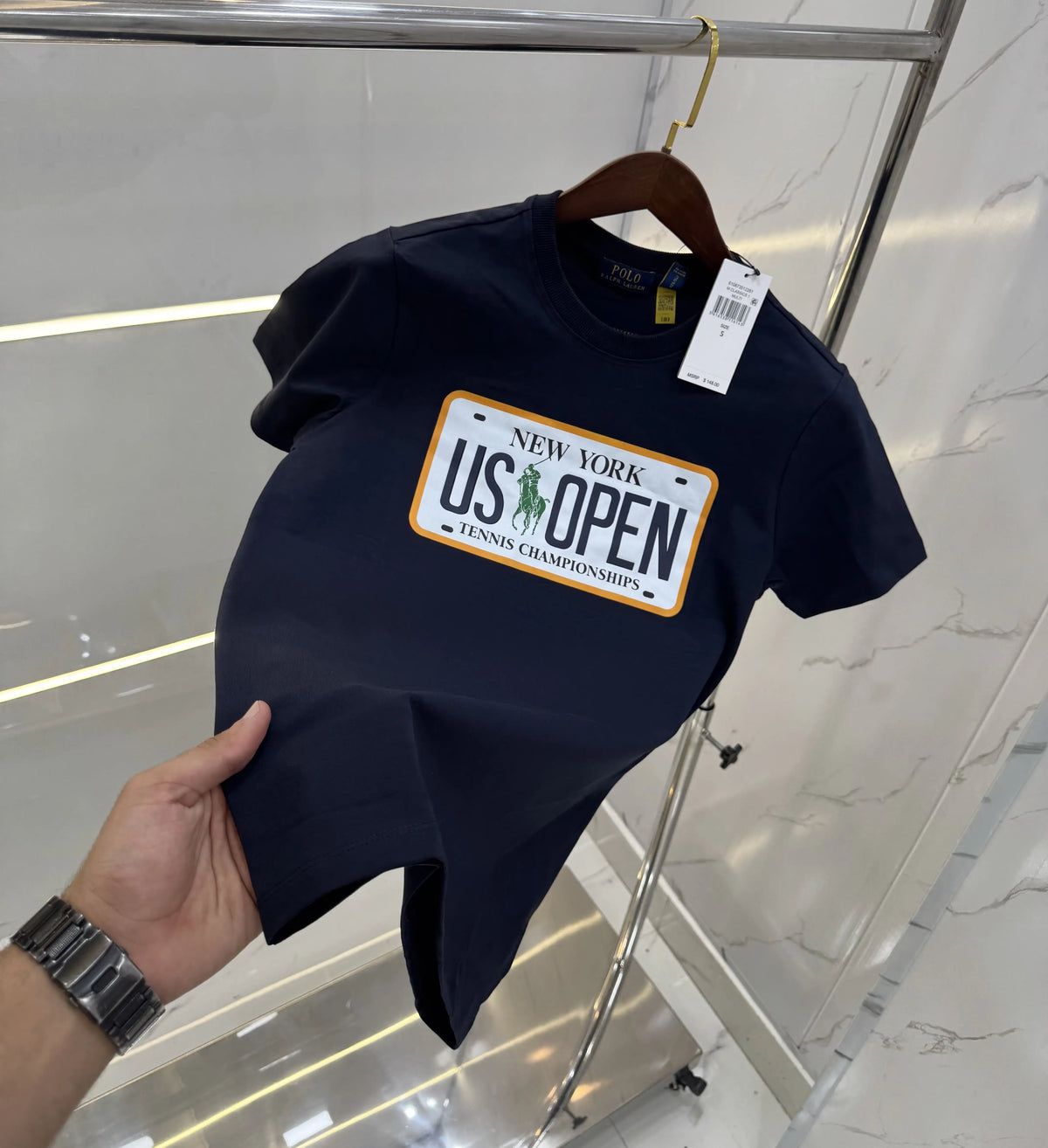 Ralph Laure n Navy Blue Logo Work Premium T-Shirt