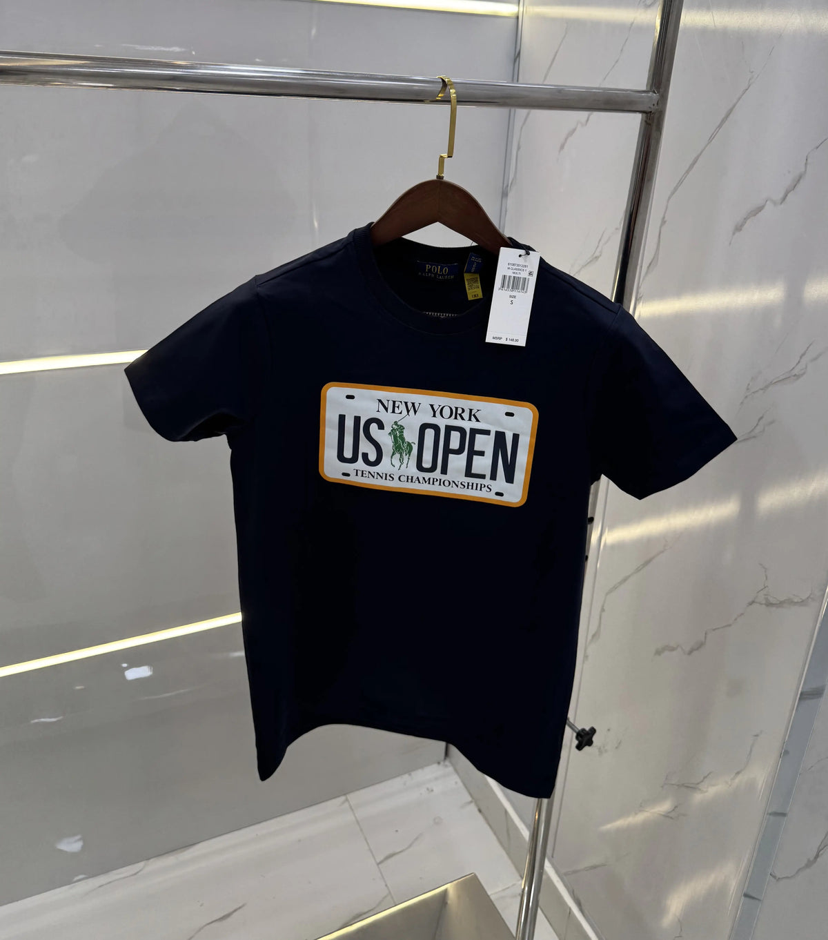 Ralph Laure n Navy Blue Logo Work Premium T-Shirt