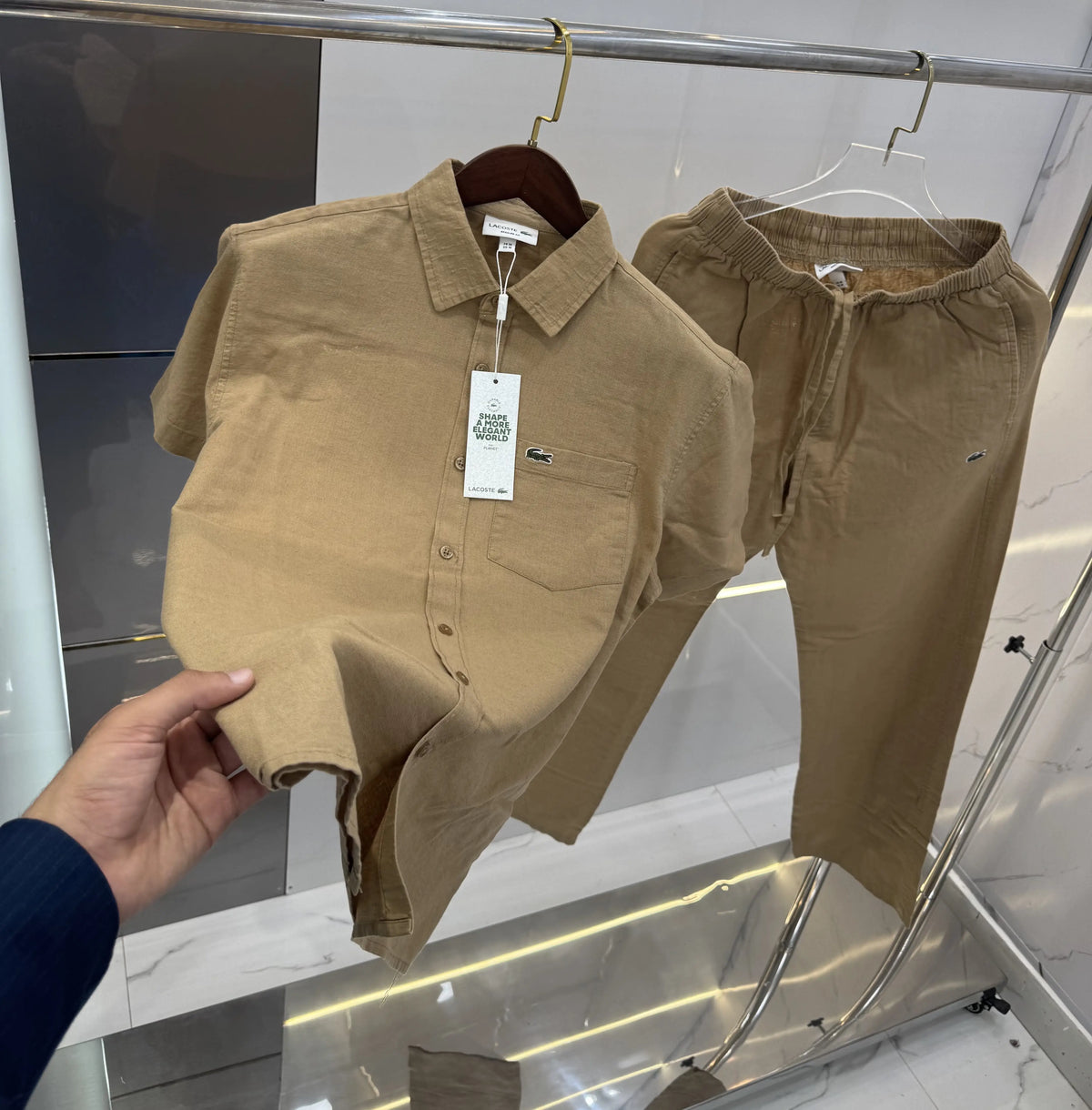 Lacost e Beige Logo Work Premium Tracksuit