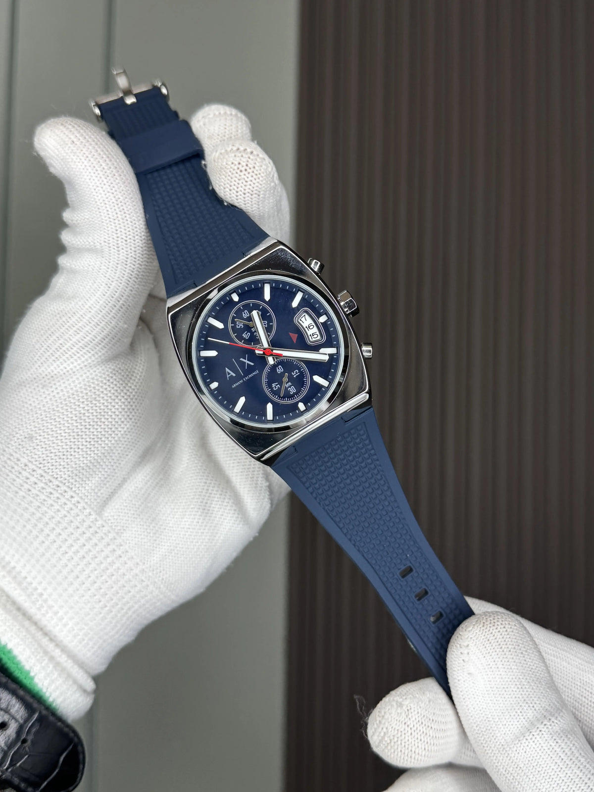 Arman i Exchange Oliver Silver Blue Premium Chronograph Watch