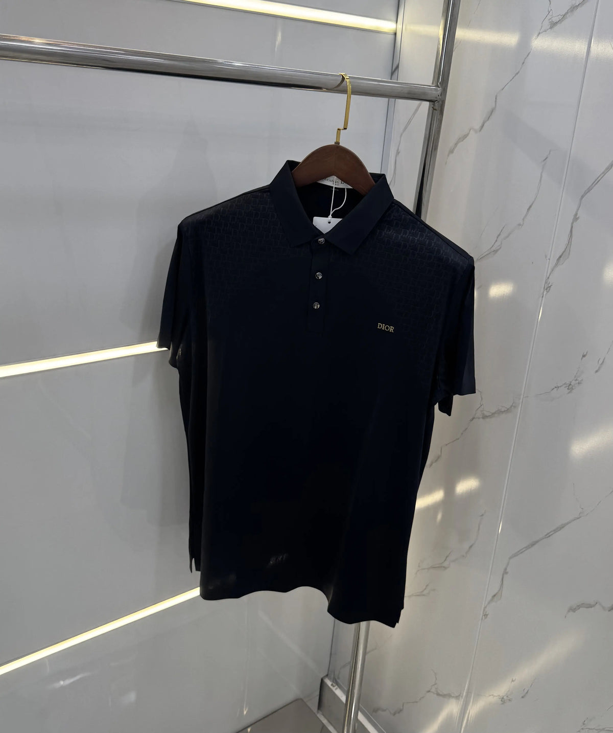 Christian Dio r Black Luxury Polo T-shirt