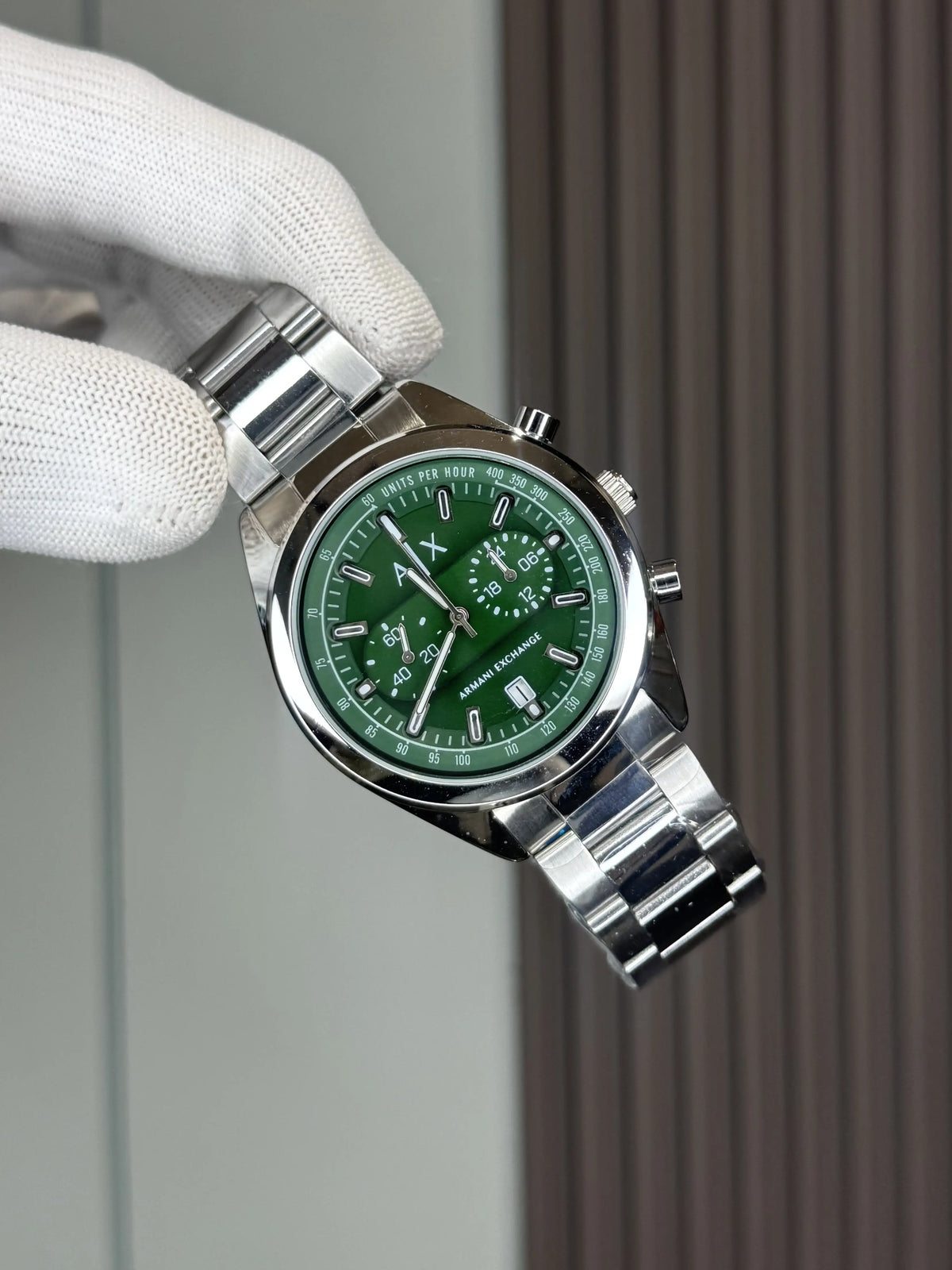 Arman i Exchange Silver Green 2862 Chronograph Premium Watch