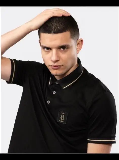 Arman i Exchange Black Logo Work Premium Polo T-shirt