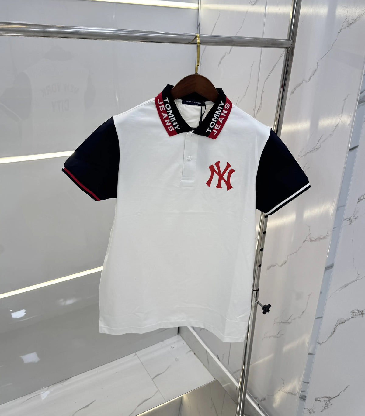 Tommy Hilfige r White Logo Work  Premium Polo T-Shirt