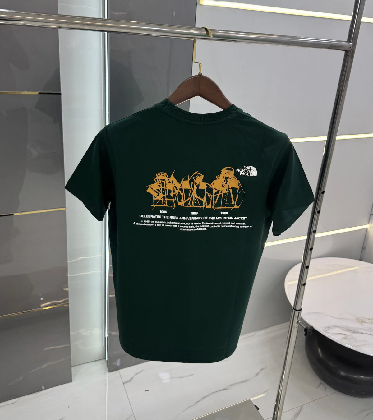 The North Face Green Logo Print Premium T-Shirt