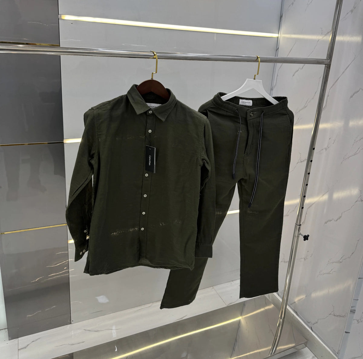 Calvin Klei n Olive Logo Work Premium Tracksuit
