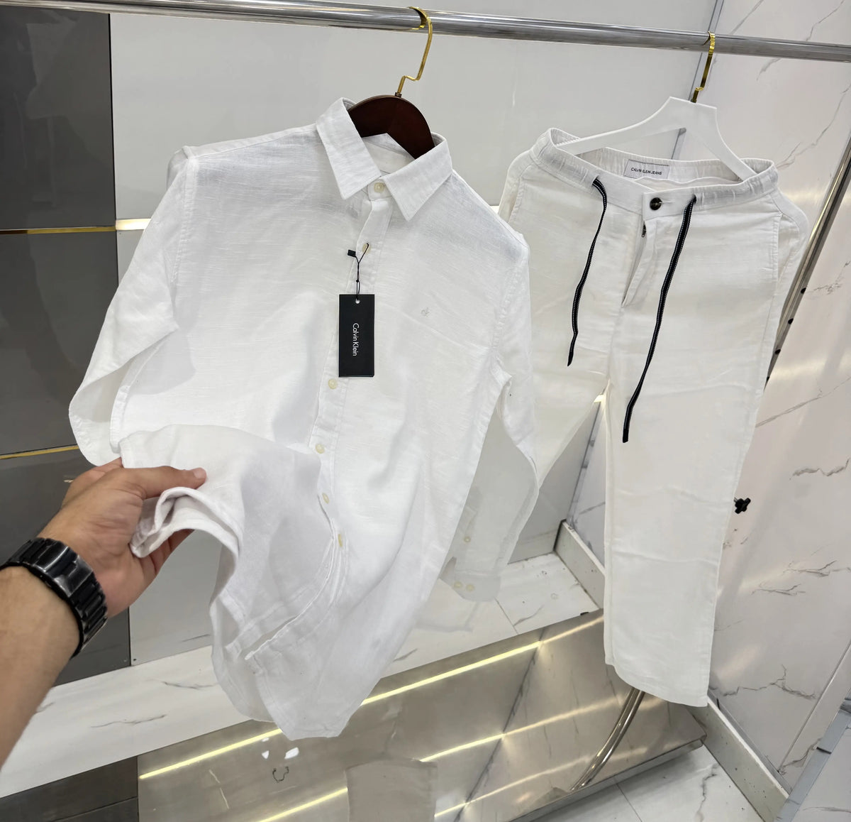 Calvin Klei n White Logo Work Premium Tracksuit