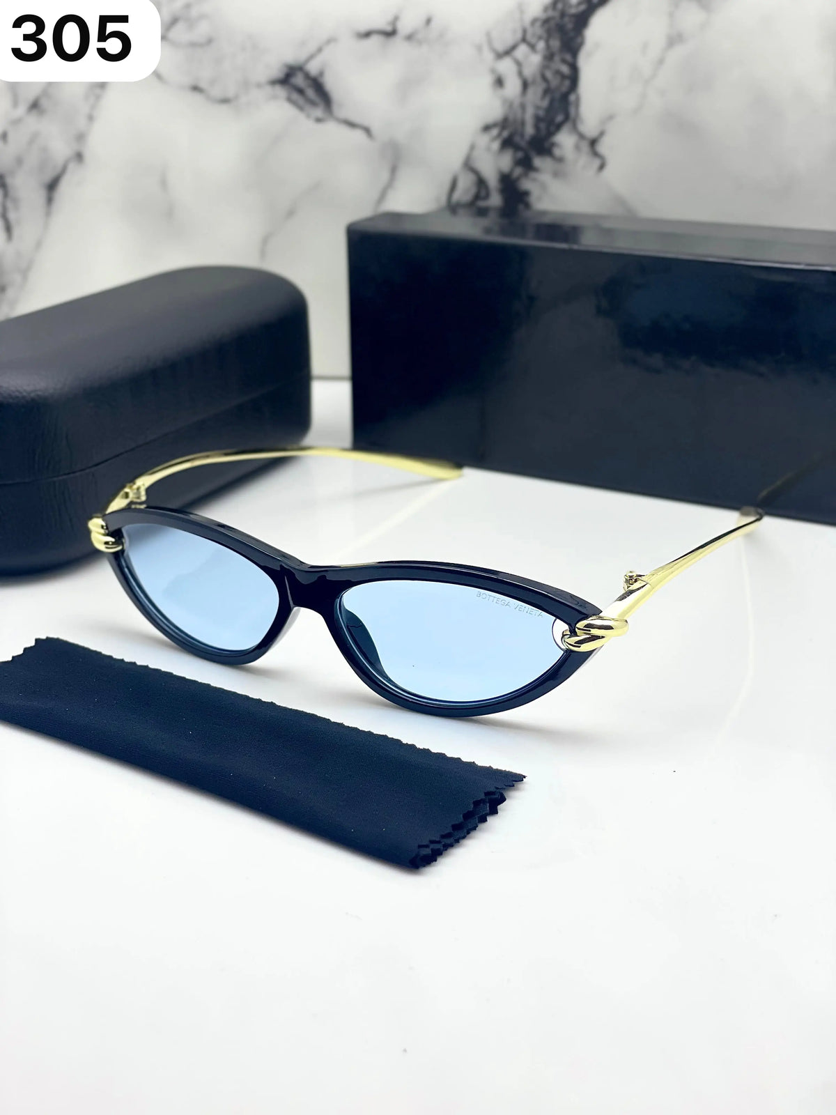 Bottega Veneta 305 Gold sea Blue