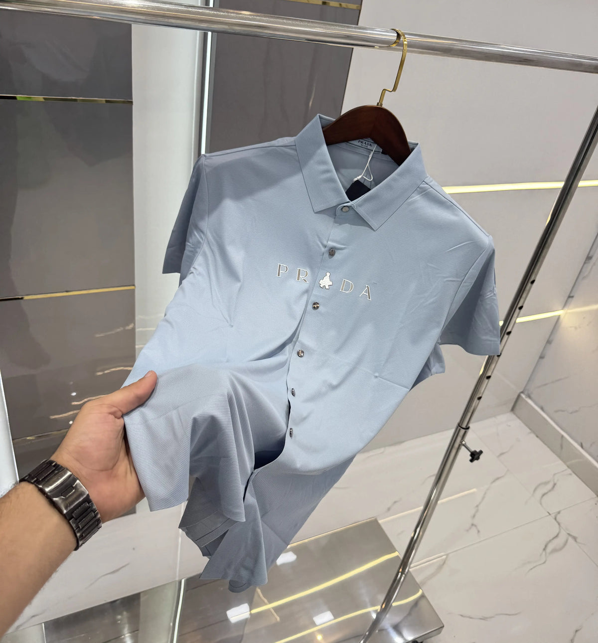 Prad a Milano Sky Blue Imported Luxury Shirt