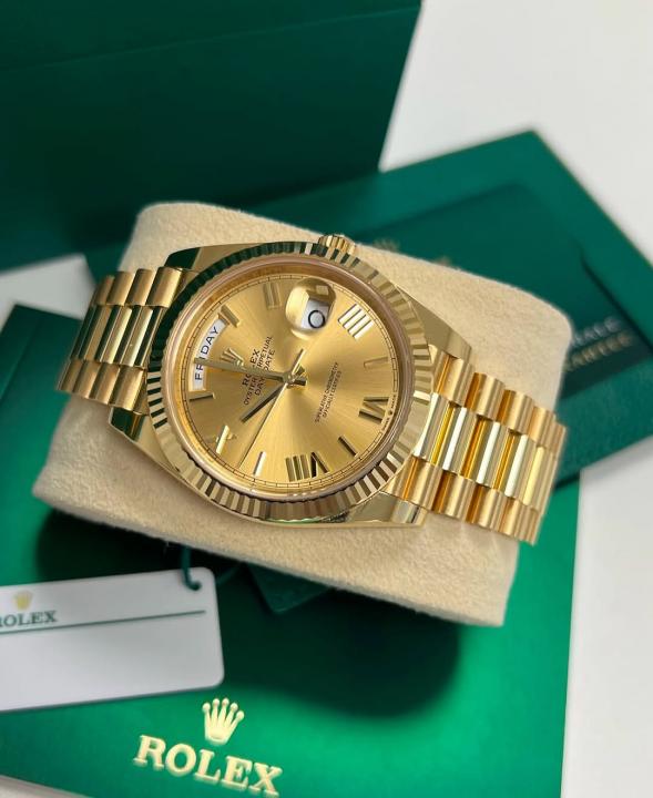 Role_x Oyster Perpetual Day Date Gold Roman Dial