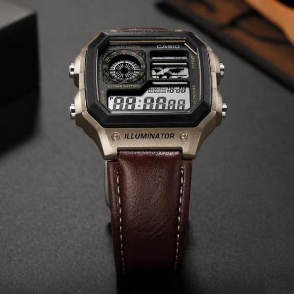Casio AE-1200 Illuminator Light Brown - J1234