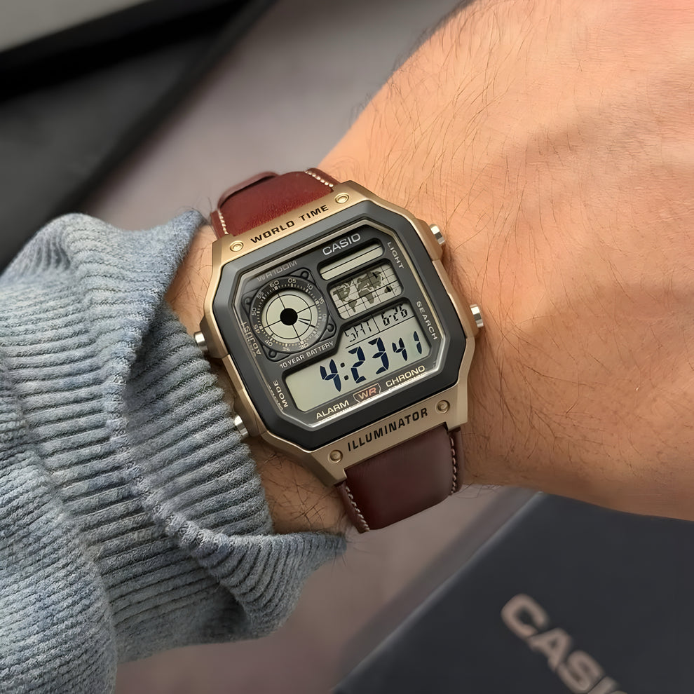 Casio AE-1200 Illuminator Light Brown - J1234