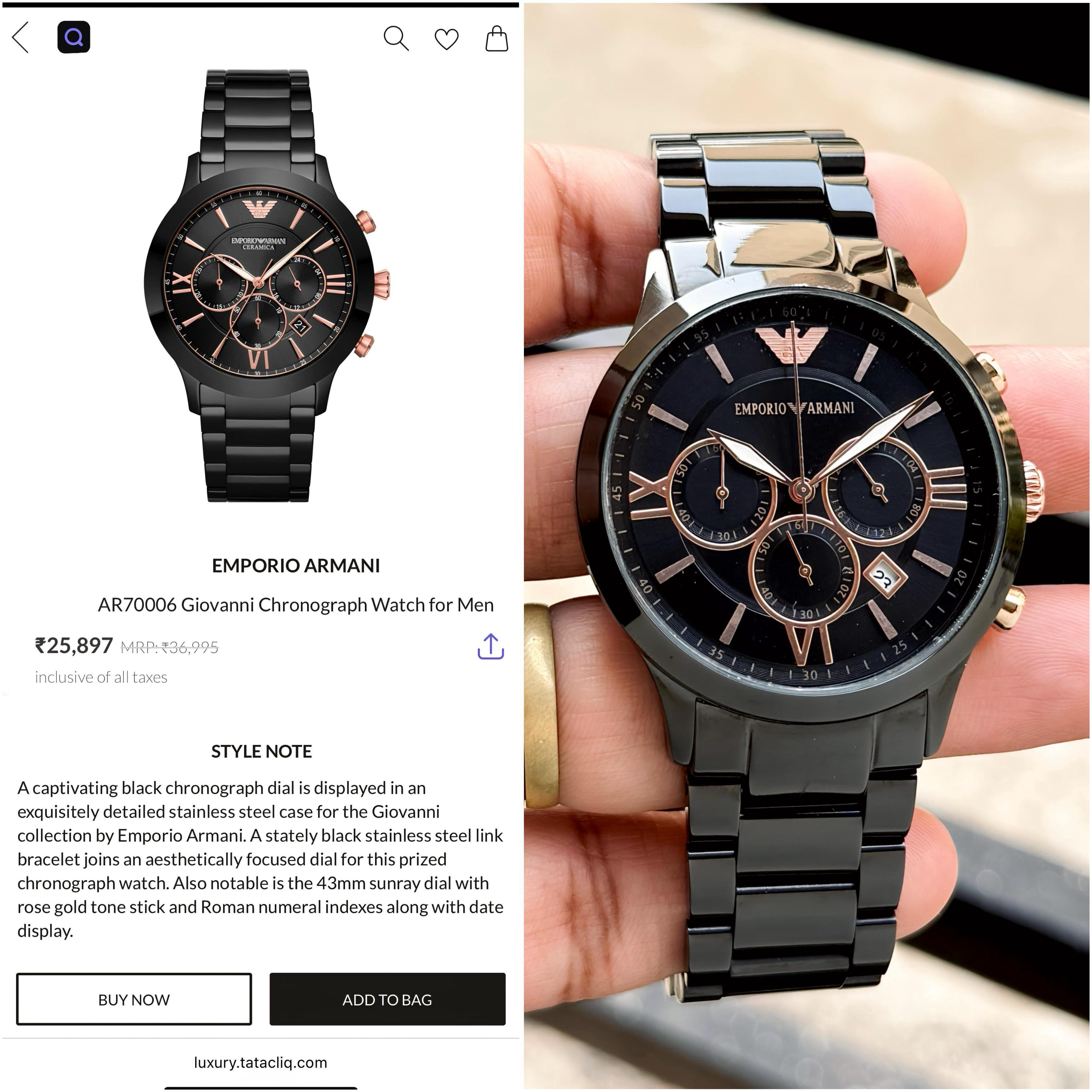 Empori_o Armani Chronograph Watch