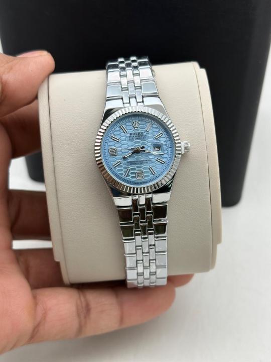 Rolx Women Land_Dweller Silver Sky-Blue